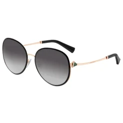 Bulgari - Divas’ Dream - Round Metal Sunglasses with Crystals - Black Gold - Divas’ Dream Collection - Bulgari Eyewear - Avvenice