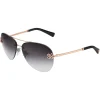 Bulgari - Fiorever - Double Bridge Aviator Sunglasses - Black - Fiorever Collection - Sunglasses - Bulgari Eyewear - Avvenice