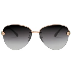 Bulgari - Le Gemme - Aviator Sunglasses - Gold Grey - Serpenti Collection - Bulgari Eyewear - Avvenice