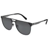 Bulgari - Le Gemme Octo - Squared Pilot Gold Plated Metal Sunglasses - Dark Gray - Octo Collection - Bulgari Eyewear - Avvenice