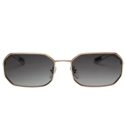 Bulgari - Narrowmation - Square Aviator Sunglasses - Gold Grey - Serpenti Collection - Bulgari Eyewear - Avvenice