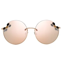 Bulgari - Poisaround - Round Oversize Sunglasses - Rose Gold - Serpenti Collection - Bulgari Eyewear - Avvenice