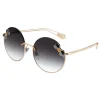 Bulgari - Poisaround - Round Oversize Sunglasses - Gold Grey - Serpenti Collection - Bulgari Eyewear - Avvenice