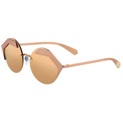 Bulgari - Serpenteyes - Hexagonal Metal Frame Sunglasses - Pink Gold - Serpenti Collection - Bulgari Eyewear - Avvenice