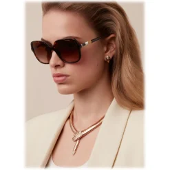 Bulgari - Serpenti - Back-to-Scale Square Sunglasses - Serpenti Collection - Sunglasses - Bulgari Eyewear - Avvenice