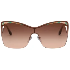 Bulgari - Serpenti - Eye-Bite Shield Sunglasses - Orange - Serpenti Collection - Sunglasses - Bulgari Eyewear - Avvenice