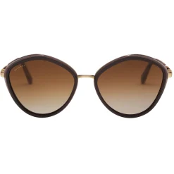 Bulgari - Serpenti - Rounded Sunglasses - Brown - Serpenti Collection - Sunglasses - Bulgari Eyewear - Avvenice