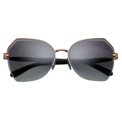 Bulgari - Serpenti - Semi-Rimless Butterfly Metal Frame - Black - Serpenti Collection - Bulgari Eyewear - Avvenice