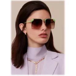 Bulgari - Serpenti - Sunnyscale Ovesize Square Sunglasses - Serpenti Collection - Sunglasses - Bulgari Eyewear - Avvenice