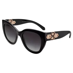 Bulgari - Serpenti Fashion Crystals - Square Sunglasses - Black - Serpenti Collection - Bulgari Eyewear - Avvenice