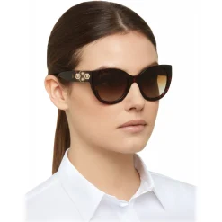 Bulgari - Serpenti Fashion Crystals - Square Sunglasses - Brown - Serpenti Collection - Bulgari Eyewear - Avvenice