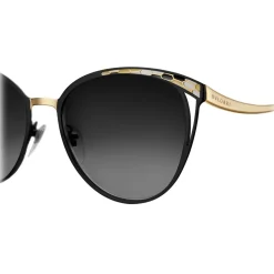 Bulgari - Serpentine - Contemporary Cat Eye Sunglasses - Black - Serpenti Collection - Bulgari Eyewear - Avvenice
