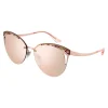 Bulgari - Serpentine Rainbow Scales - Semi-rimless Cat Eye Sunglasses - Pink - Serpenti Collection - Bulgari Eyewear - Avvenice