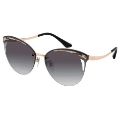 Bulgari - Serpentine Rainbow Scales - Semi-rimless Cat Eye Sunglasses - Rose Gold - Serpenti Collection - Bulgari Eyewear - Avvenice