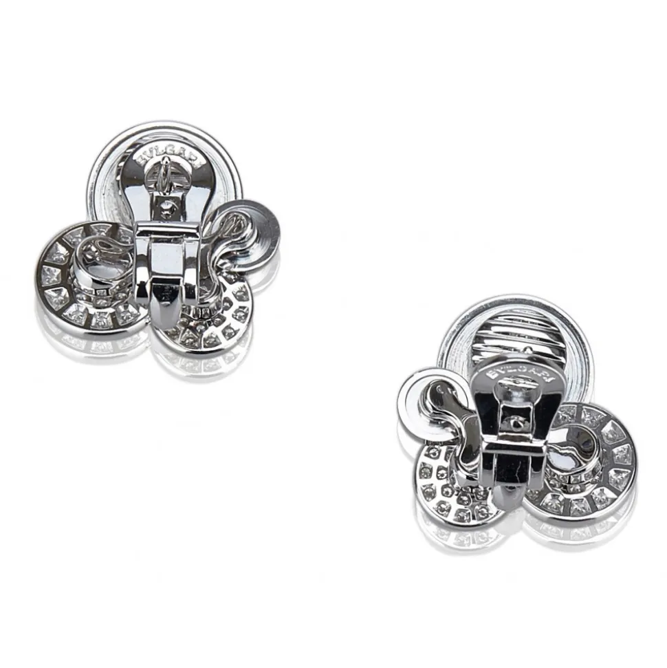 Bulgari Vintage - Diamond Cicladi Earrings - Bvlgari Earrings in 18K White Gold with Diamond Set - Luxury High Quality - Avvenice