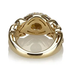Bulgari Vintage - 18K Diamond Ring - Bvlgari Ring in Yellow Gold with Oval Diamond Heart - Luxury High Quality - Avvenice