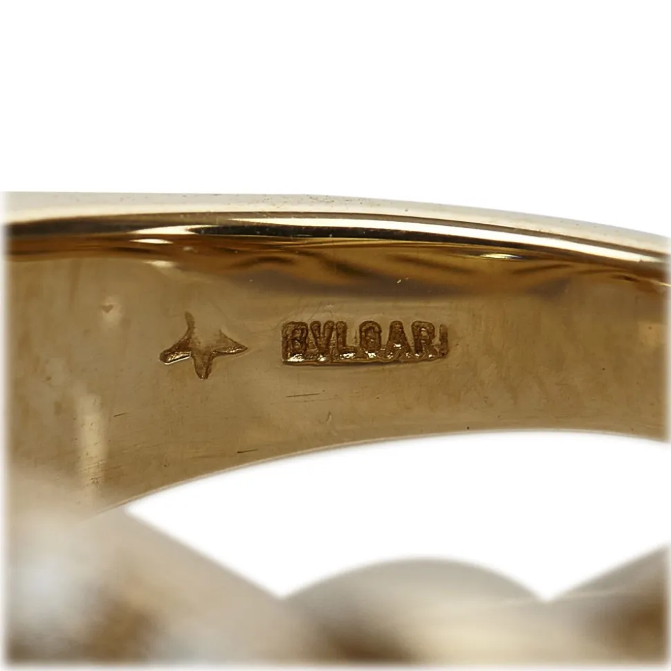 Bulgari Vintage - 18K Diamond Ring - Bvlgari Ring in Yellow Gold with Oval Diamond Heart - Luxury High Quality - Avvenice