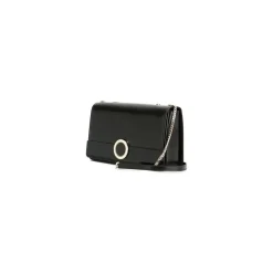 Bulgari Vintage - Leather Bulgari-Bulgari Chain Crossbody Bag - Black - Leather and Calf Leather Handbag - Luxury High Quality - Avvenice