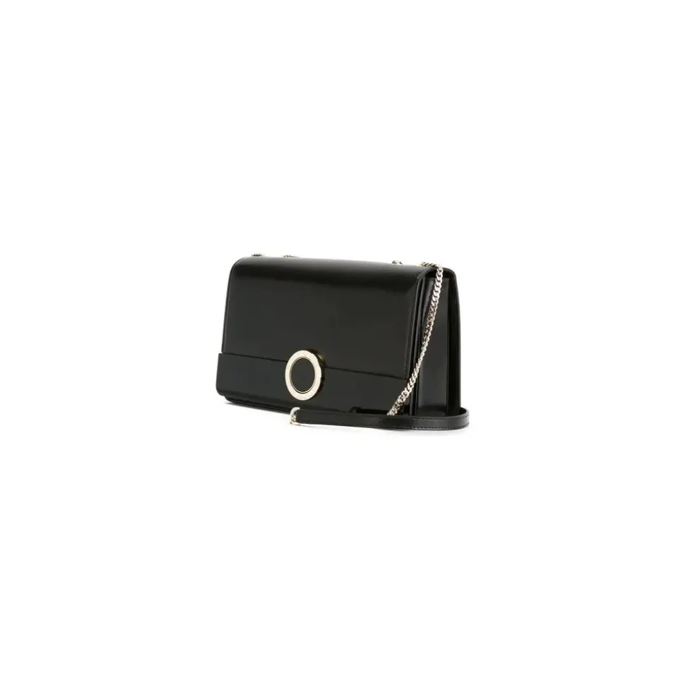 Bulgari Vintage - Leather Bulgari-Bulgari Chain Crossbody Bag - Black - Leather and Calf Leather Handbag - Luxury High Quality - Avvenice