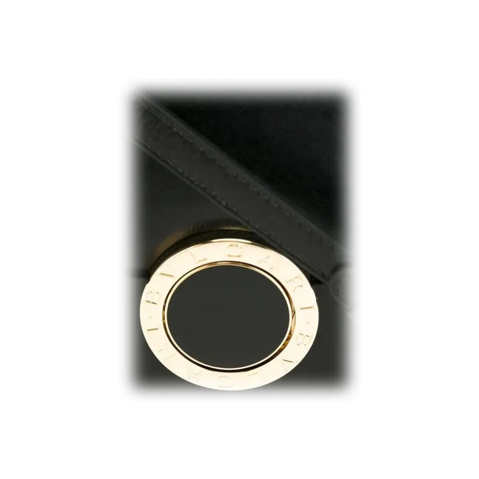 Bulgari Vintage - Leather Bulgari-Bulgari Chain Crossbody Bag - Black - Leather and Calf Leather Handbag - Luxury High Quality - Avvenice