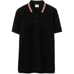 Burberry - Cotton Polo Shirt - Black - Exclusive Burberry Collection - Avvenice