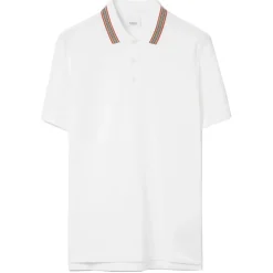 Burberry - Cotton Polo Shirt - White - Exclusive Burberry Collection - Avvenice