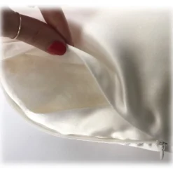 by Dariia Day - Pure Silk Pillow - Silver Grey - Fashion - Mulberry Silk - Artisan Silk Pillow - Luxury - Avvenice