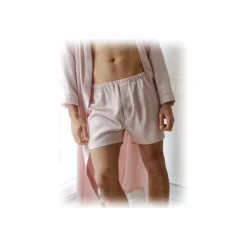 by Dariia Day - Silk Boxers - Blush Pink - Mulberry Silk - Artisan Silk Boxers - Luxury - Avvenice