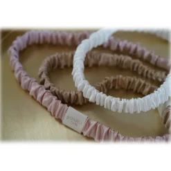 by Dariia Day - Silk Headband - French Beige - Fashion - New Collection - Mulberry Silk - Artisan Silk Headband - Luxury - Avvenice