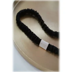 by Dariia Day - Silk Headband - Midnight Black - Fashion - New Collection - Mulberry Silk - Artisan Silk Headband - Luxury - Avvenice