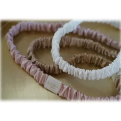 by Dariia Day - Silk Headband and Scrunchie Set - Midnight Black - Mulberry Silk - Silk Headband and Scrunchie - Luxury - Avvenice