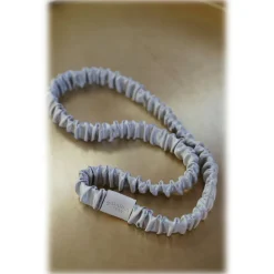 by Dariia Day - Silk Headband and Scrunchie Set - Silver Grey - Mulberry Silk - Artisan Silk Headband and Scrunchie - Luxury - Avvenice