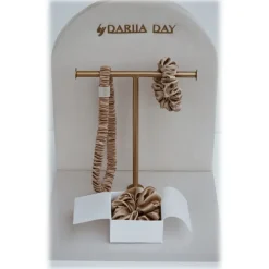 by Dariia Day - Silk Headband and Scrunchie Set - French Beige - Fashion - Mulberry Silk - Silk Headband and Scrunchie - Luxury - Avvenice