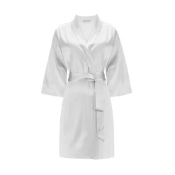 by Dariia Day - Silk Robe - Silver Grey - Fashion - New Collection - Mulberry Silk - Artisan Silk Robe - Luxury - Avvenice