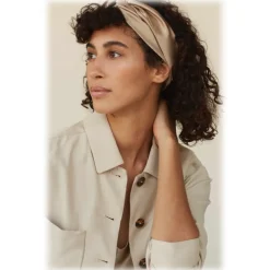 by Dariia Day - Silk Scarf Long - French Beige - Fashion - New Collection - Mulberry Silk - Artisan Silk Scarf - Luxury - Avvenice