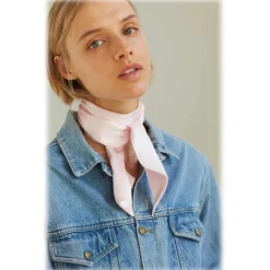 by Dariia Day - Silk Scarf Long - Blush Pink - Fashion - New Collection - Mulberry Silk - Artisan Silk Scarf - Luxury - Avvenice