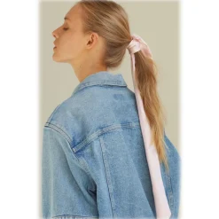 by Dariia Day - Silk Scarf Long - Blush Pink - Fashion - New Collection - Mulberry Silk - Artisan Silk Scarf - Luxury - Avvenice