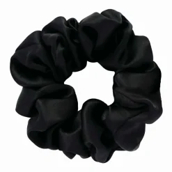 by Dariia Day - Silk Scrunchie - Midnight Black - Fashion - Accessories - Mulberry Silk - Artisan Silk Scrunchie - Luxury - Avvenice