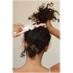 by Dariia Day - Silk Scrunchie - Blush Pink - Fashion - Accessories - Mulberry Silk - Artisan Silk Scrunchie - Luxury - Avvenice