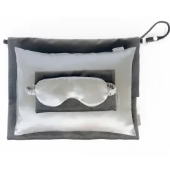by Dariia Day - Silk Travel Set - Silver Grey - Bedding - Home - Mulberry Silk - Artisan Silk Pillowcase - Luxury - Avvenice