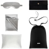 by Dariia Day - Silk Travel Set - Silver Grey - Fashion - New Collection - Mulberry Silk - Artisan Silk Travel Set - Luxury - Avvenice