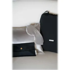 by Dariia Day - Silk Travel Set - Silver Grey - Fashion - New Collection - Mulberry Silk - Artisan Silk Travel Set - Luxury - Avvenice
