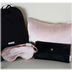 by Dariia Day - Silk Travel Set - Blush Pink - Fashion - New Collection - Mulberry Silk - Artisan Silk Travel Set - Luxury - Avvenice