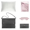 by Dariia Day - Silk Travel Set - Blush Pink - Bedding - Home - Mulberry Silk - Artisan Silk Pillowcase - Luxury - Avvenice