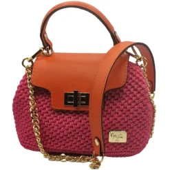 CapriNina - Capriccio - Fine Bag Handmade in Capri - Fuchsia Orange - Handmade in Italy - Exclusive Luxury - Avvenice