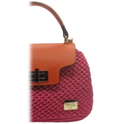 CapriNina - Capriccio - Fine Bag Handmade in Capri - Fuchsia Orange - Handmade in Italy - Exclusive Luxury - Avvenice