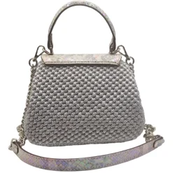 CapriNina - Capriccio - Fine Bag Handmade in Capri - Silver - Handmade in Italy - Exclusive Luxury - Avvenice