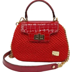 CapriNina - Capriccio - Fine Bag Handmade in Capri - Red - Handmade in Italy - Exclusive Luxury - Avvenice