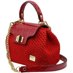 CapriNina - Capriccio - Fine Bag Handmade in Capri - Red - Handmade in Italy - Exclusive Luxury - Avvenice