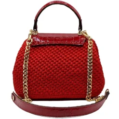 CapriNina - Capriccio - Fine Bag Handmade in Capri - Red - Handmade in Italy - Exclusive Luxury - Avvenice